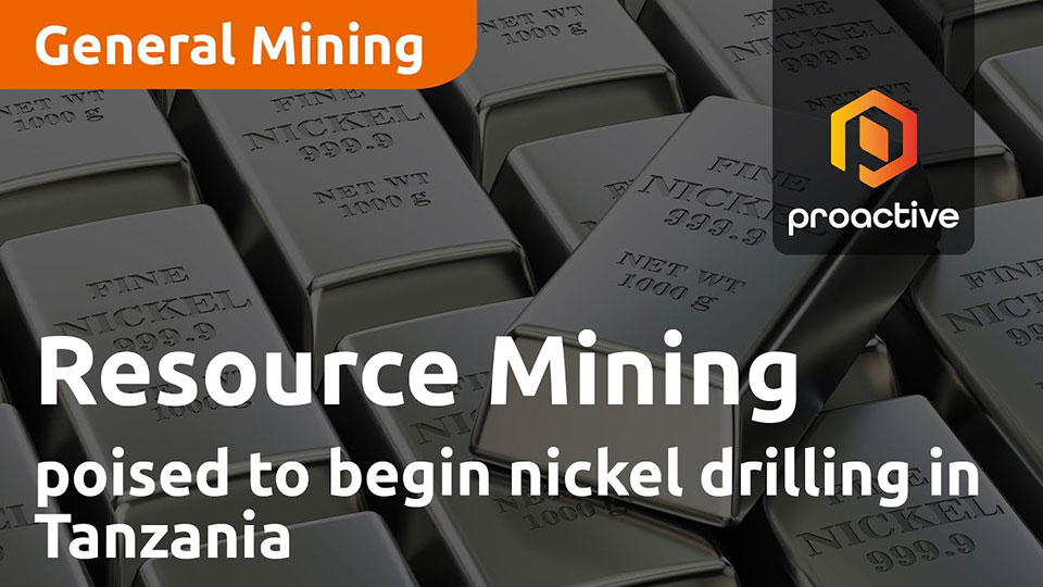 Proactive Investors: Resource Mining poised to begin nickel drilling in Tanzania